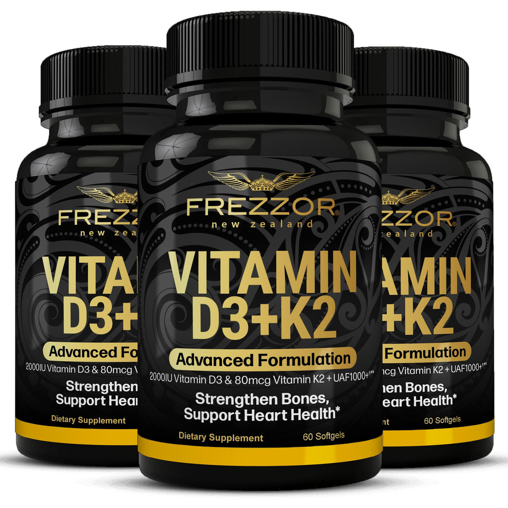 FREZZOR Vitamin D3 and K2 2000 IU Softgels - 180 Count