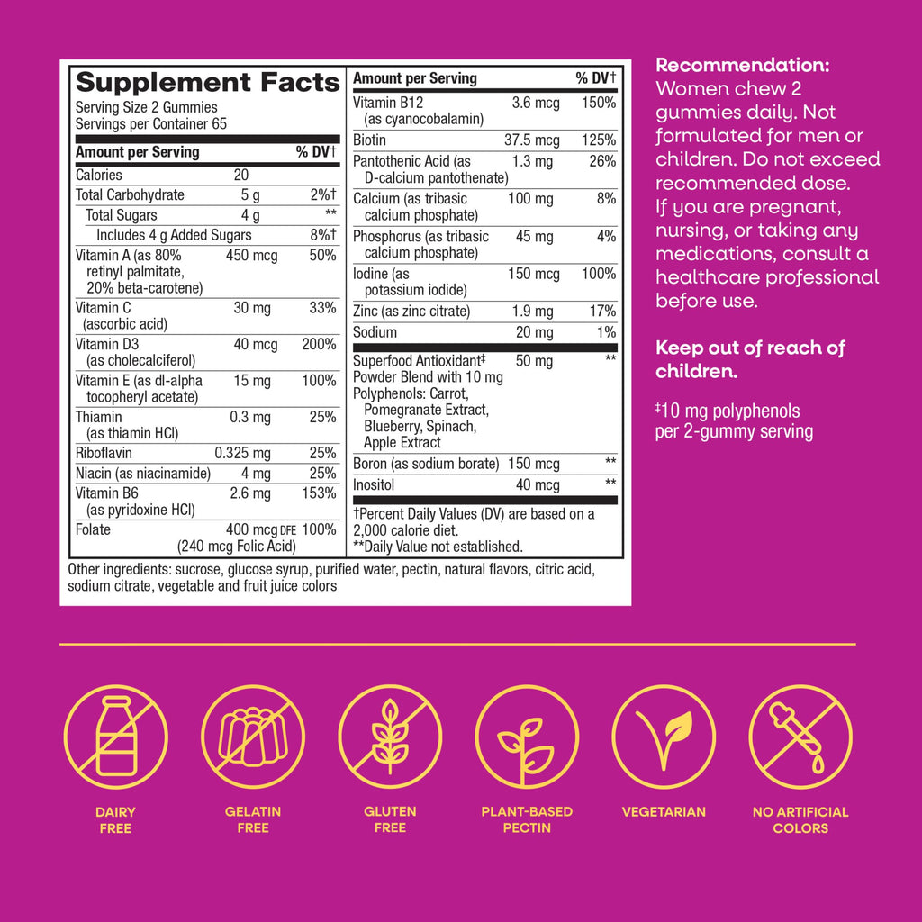 Nature's Way Alive! Women's Multivitamin Gummy - 130 Gummies - image 6