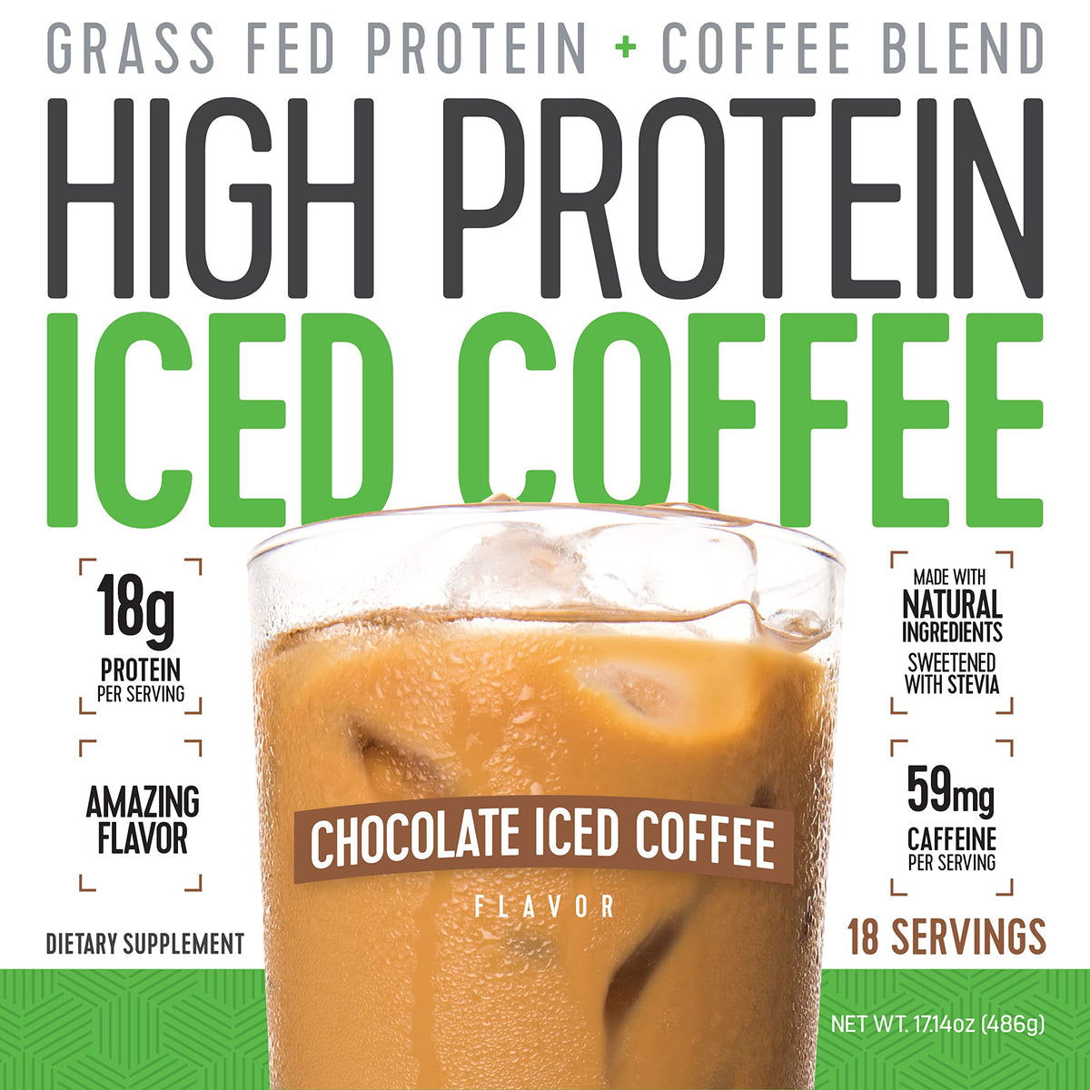 High Protein Iced Coffee Whey Chocolate - 18 Servings - image 3