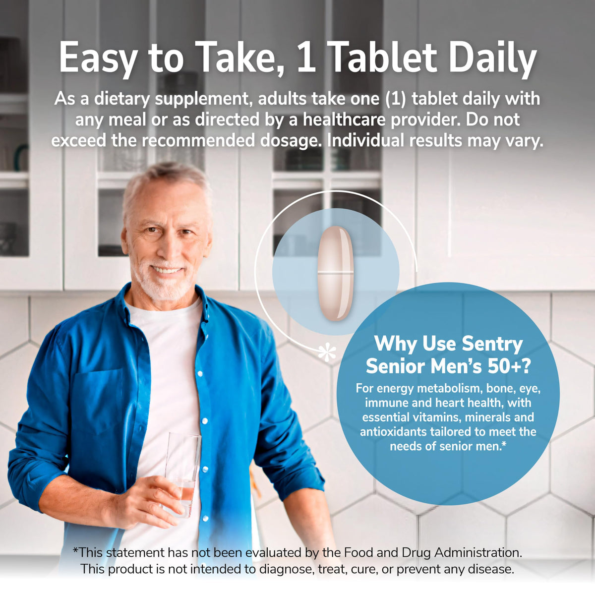 21st Century Sentry Senior Men 50+ Multivitamin - 100 Tablets - image 6