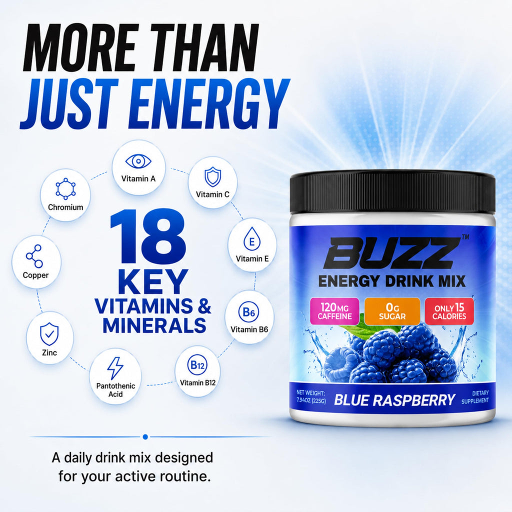 Morning Buzz Energy Drink Powder - Energy Boost Drink Mix