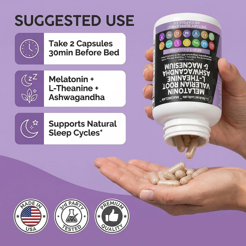 Clean Nutraceuticals Melatonin 10mg Sleep Support - 60 Capsules - image 6