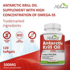 MILANIA Antarctic Krill Oil 500mg Omega-3 - 120 Softgels - image 3