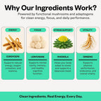SuperMush Daily Energy Gummies - Lion's Mane & Cordyceps