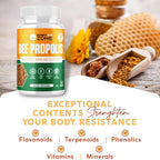 HONEYBEEZONE Bee Propolis Capsules Immune Support - 60 Vegetarian Capsules - image 4