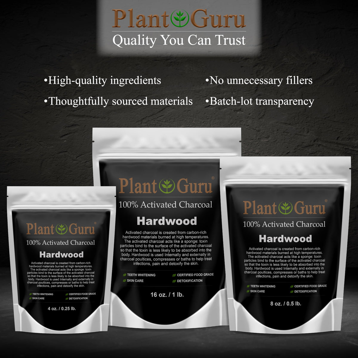 Plant Guru Activated Charcoal Powder Food Grade - 8 oz - image 7