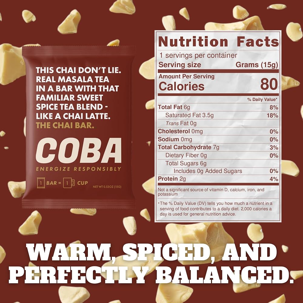 COBA Coffee Chocolate Bars: Energizing