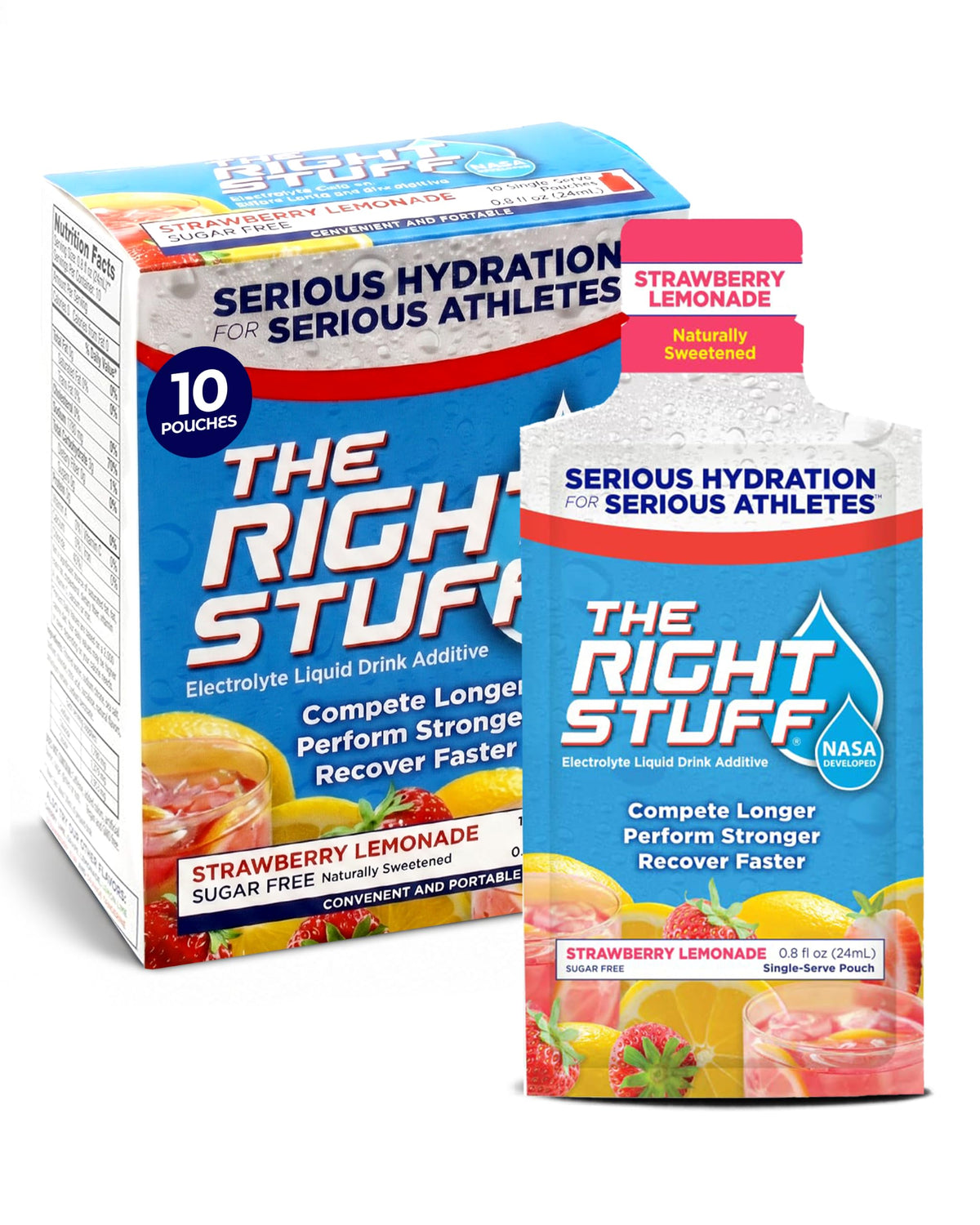 The Right Stuff electrolyte drink concentrate -10 Pouch Box