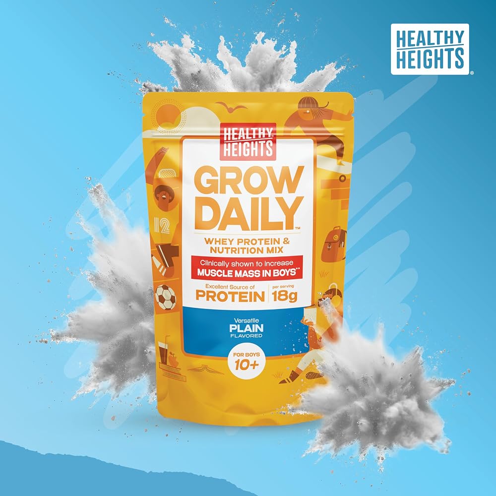 Healthy Heights Grow Daily Kids Protein Drink Mix Plain - 21.6 oz - image 2