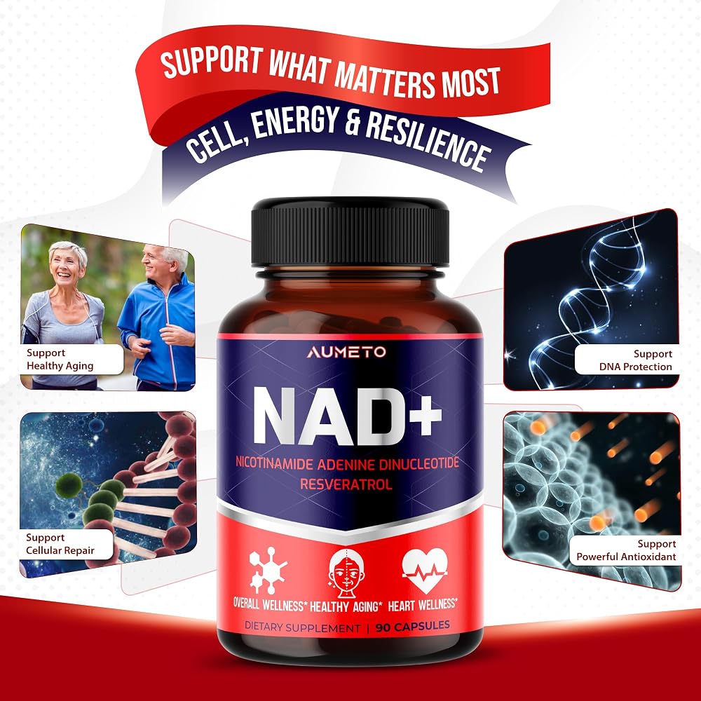 AUMETO Advanced NAD+ 8-in-1 with Trans-Resveratrol - 90 Capsules - image 4