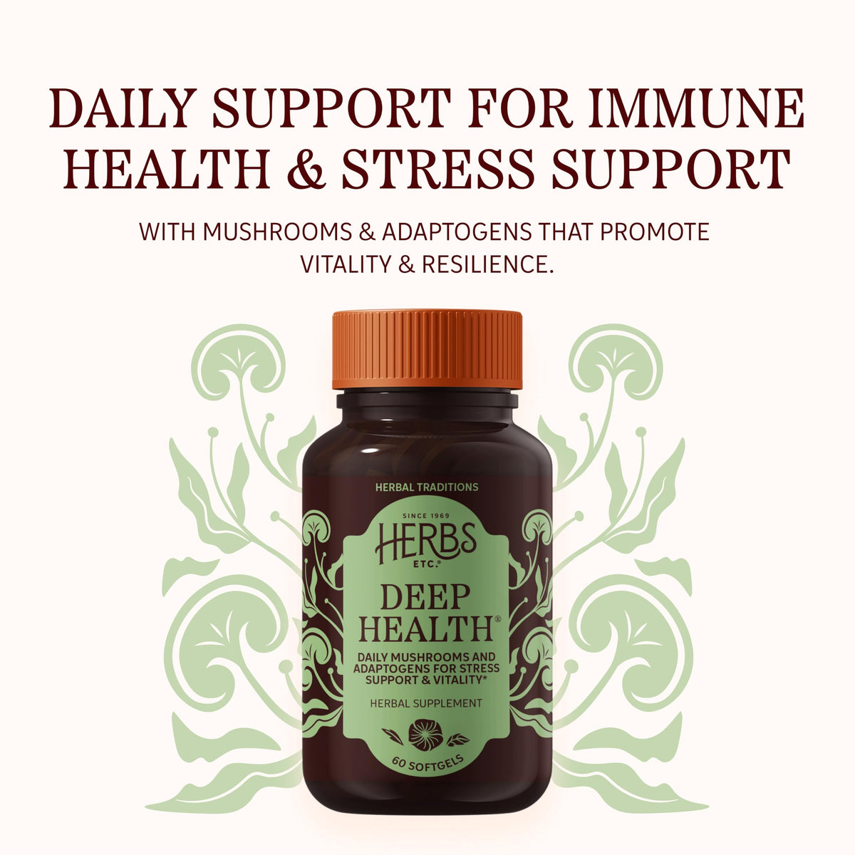 Herbs Etc. Deep Health - Daily Use Adaptogen Supplement - Aids Immune