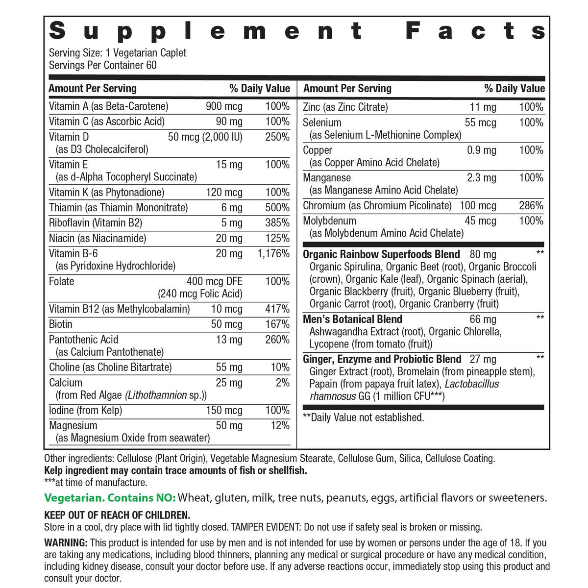Rainbow Light Multivitamin for Men
