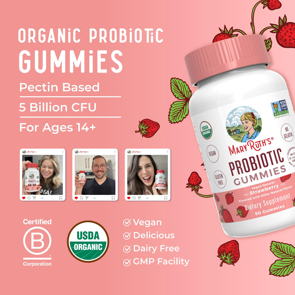 MARYRUTH'S Organic Probiotic Gummies Digestive Support - 60 Count - image 8