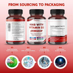 PeakPury HMB 6-in-1 Formula with Vitamin D3 - 150 Capsules - image 9