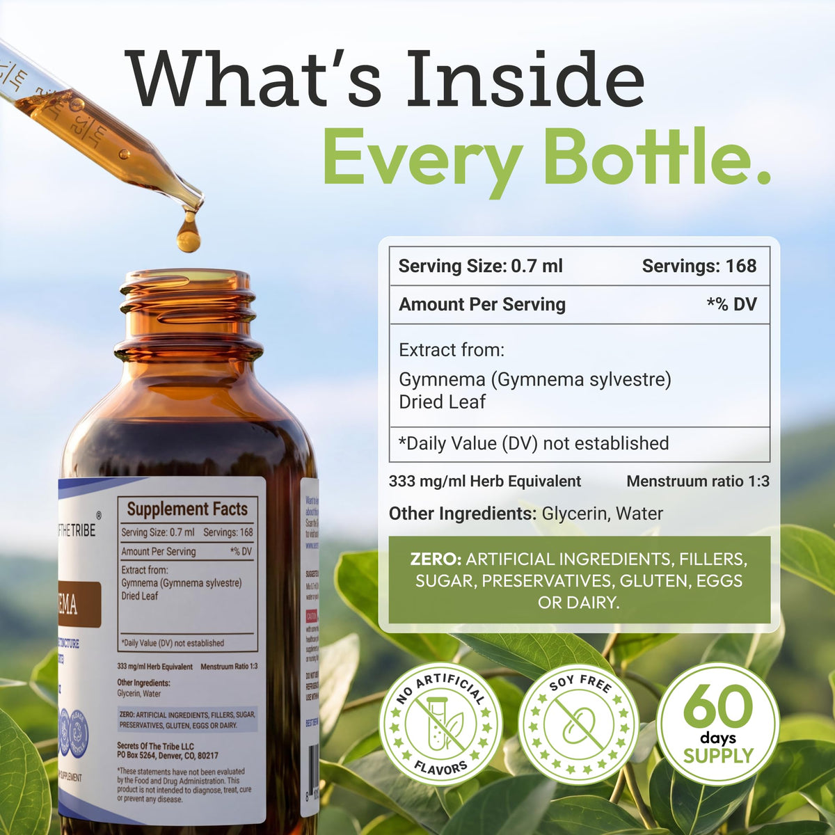Secrets of the Tribe Gymnema Tincture Alcohol-Free Liquid Extract