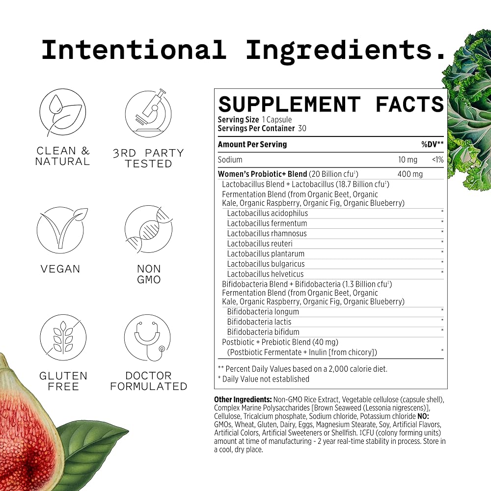 Healist Advanced Naturals Probiotics for Women 20 Billion CFU - 30 Capsules - image 5