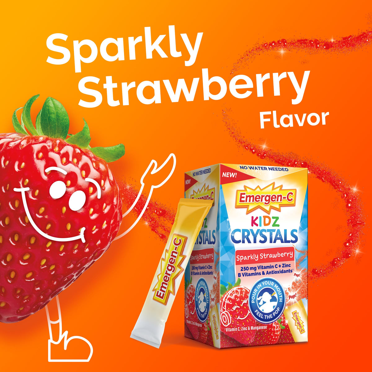Emergen-C Kidz Vitamin C 250mg Crystals Strawberry - 56 Packets - image 5