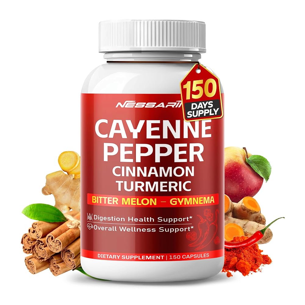 Nessarit Complete 14-in-1 Cayenne Pepper with Ceylon Cinnamon - 150 Capsules