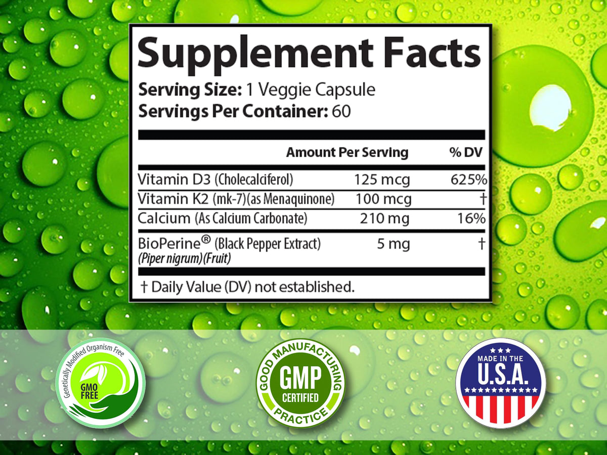 Crystal Peaks Nutrition Heart Support Vitamin K2 & D3 - 60 Capsules - image 5
