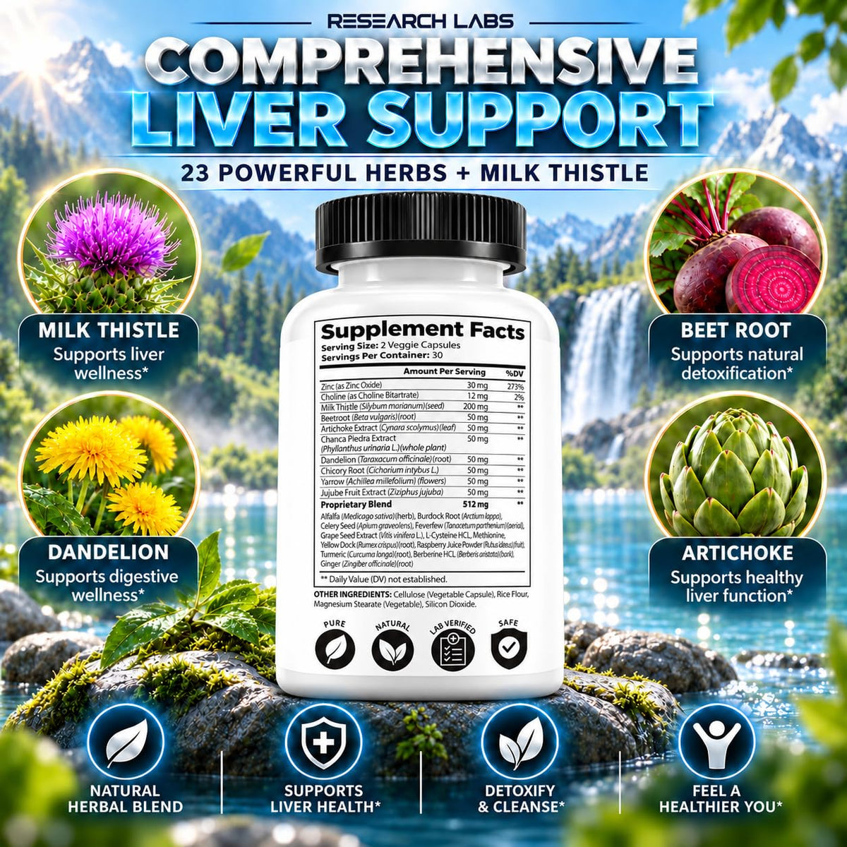 Research Labs Doctor Recommended Premium Liver Cleanse Detox & Repair