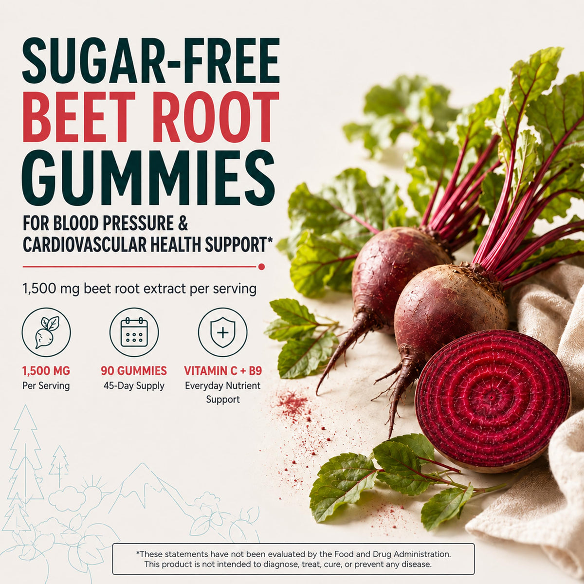 Eleva Nutrition Beet Root Gummies with Vitamin C & B9 - 90 Gummies - image 2