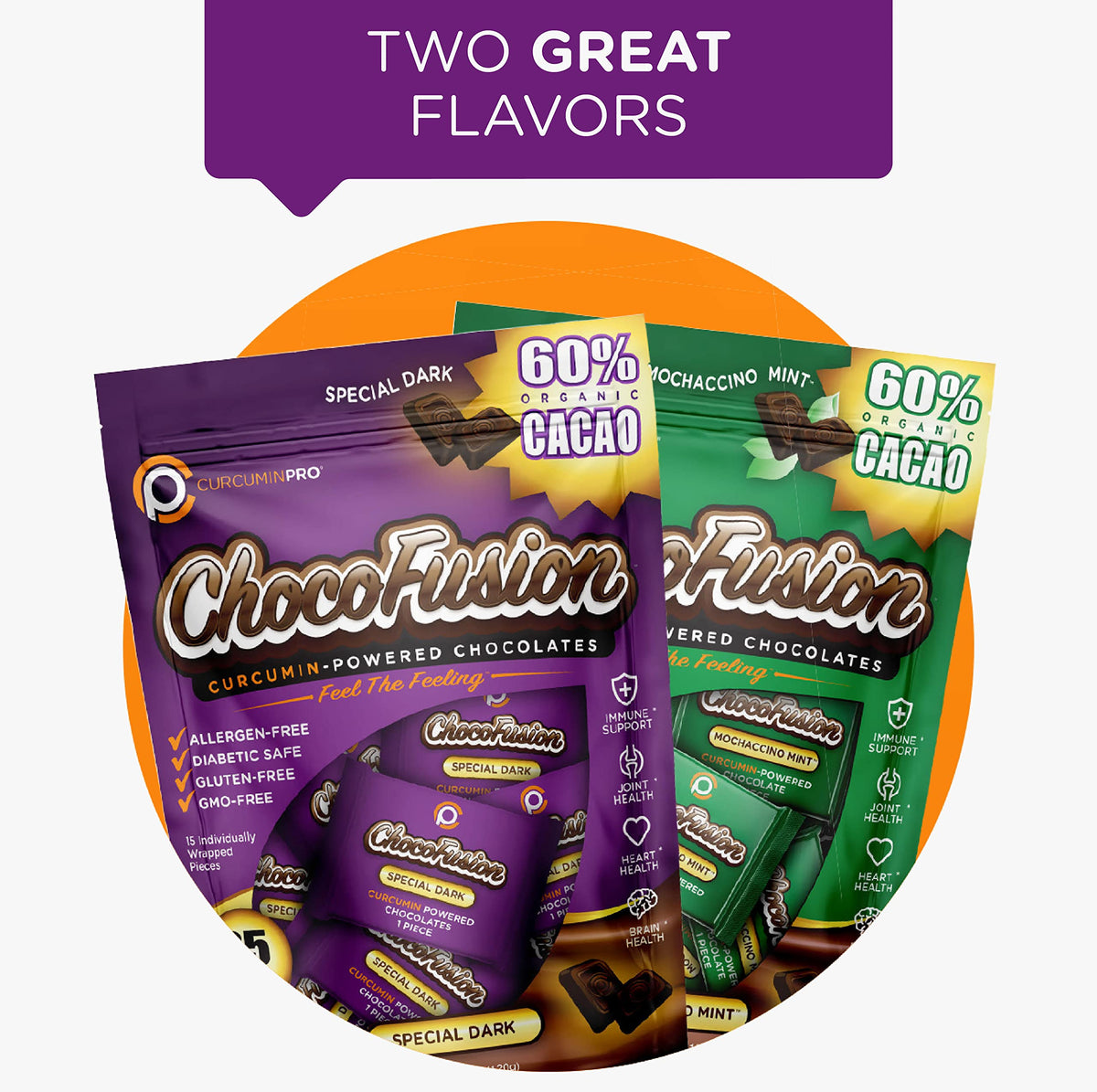 curcuminpro ChocoFusion Special Dark Curcumin Chocolate - 30 Count - image 4