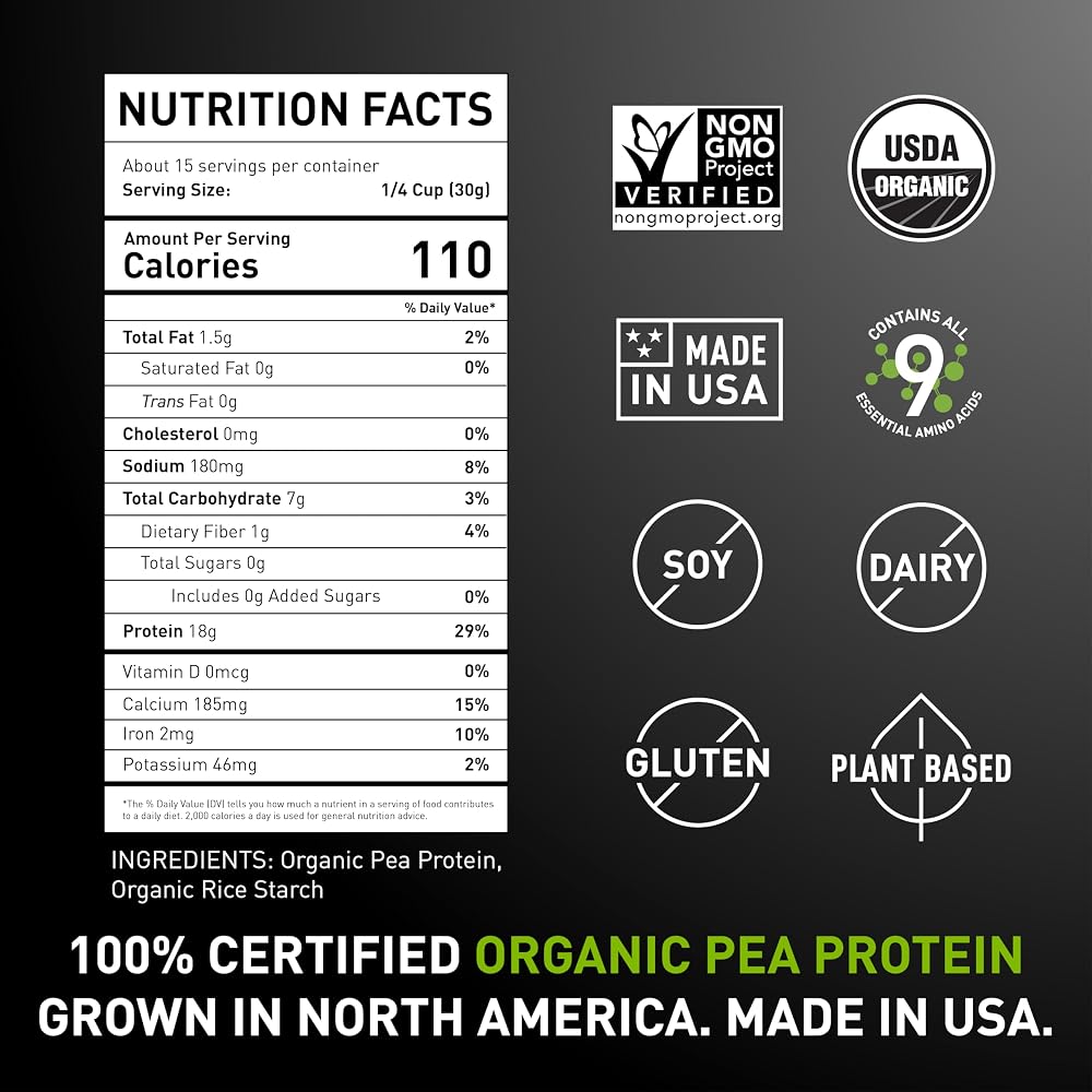 PURIS Organic Pea Protein Crisps, 18g Protein - 1 lb - image 3
