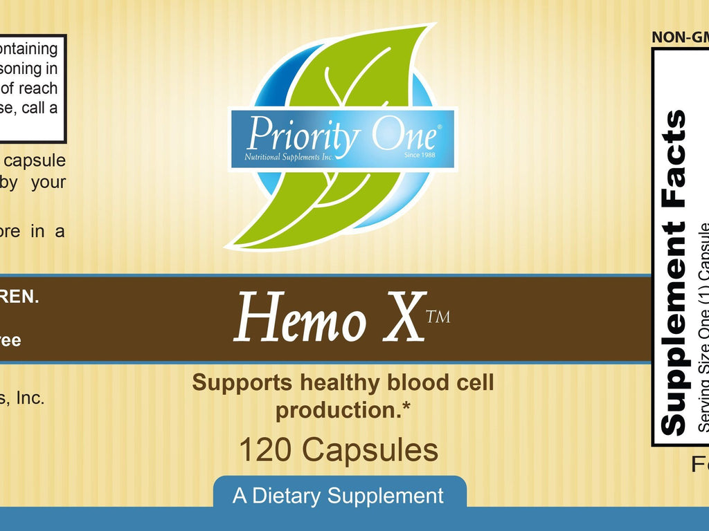 Priority One Hemo-X Iron Supplement - 120 Capsules - image 2