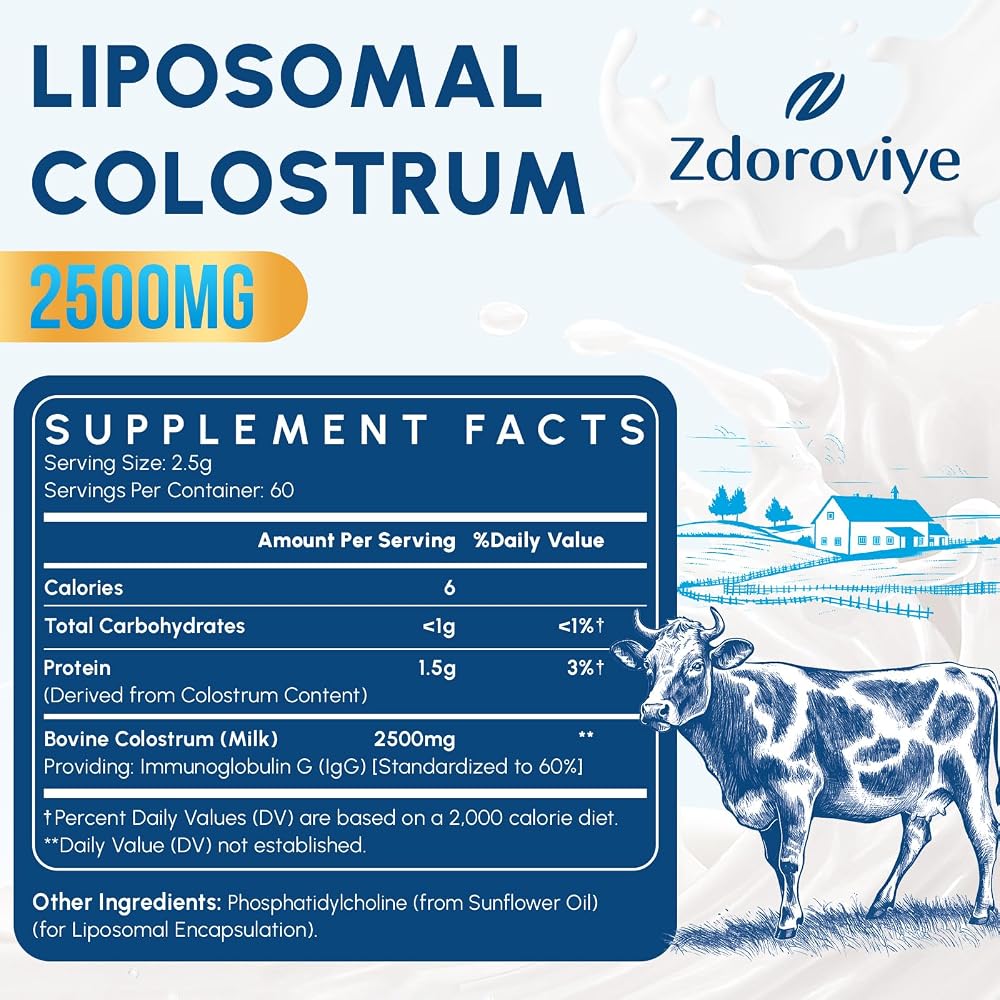 Zdoroviye Liposomal Bovine Colostrum Powder - 5.3 oz - image 2