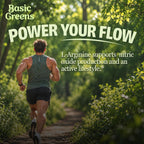 BASIC GREENS L Arginine 3000mg Nitric Oxide Supplement Vegan Capsules