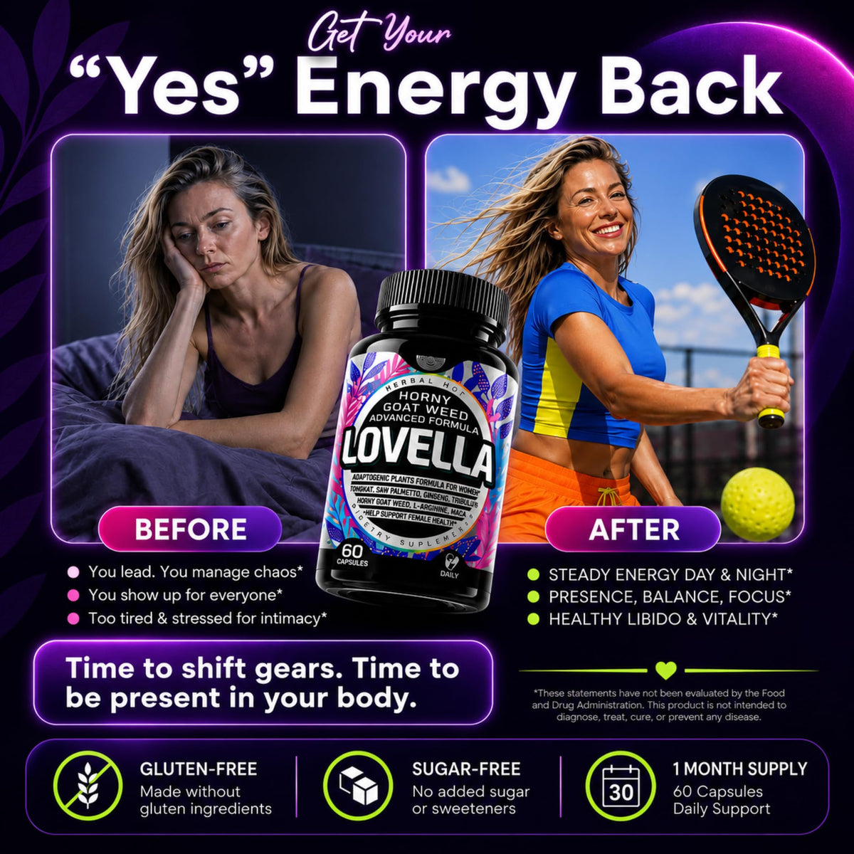 HERBAL HOT Lovella Women's Libido Support - 60 Capsules - image 3
