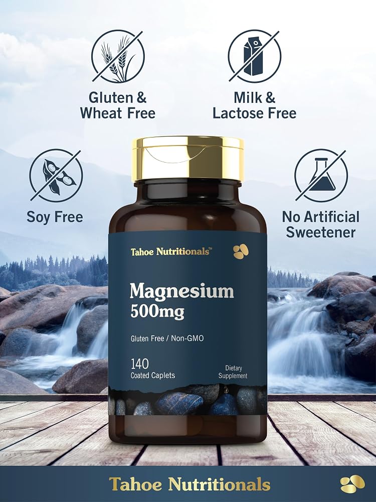 Tahoe Nutritionals Magnesium 500mg - 140 Coated Caplets - image 5