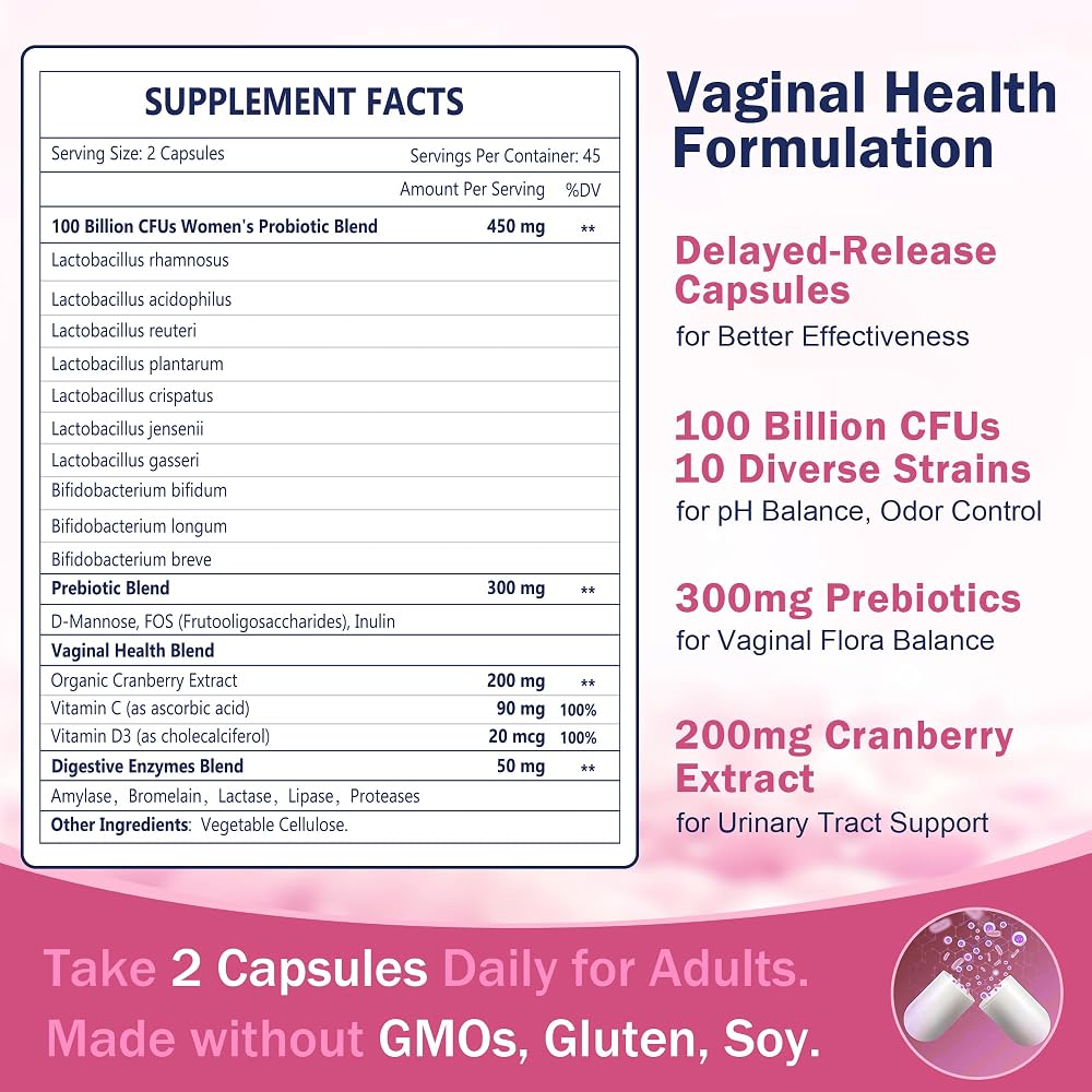NATURE TARGET Women's Probiotics 100 Billion CFUs - 90 Capsules - image 6
