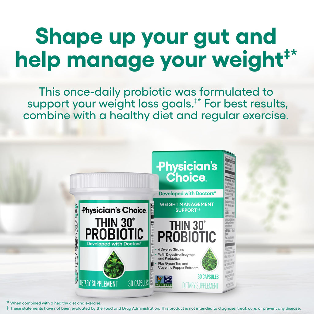 Physician's CHOICE Probiotics for Weight Management & Bloating - 30 Capsules - image 2