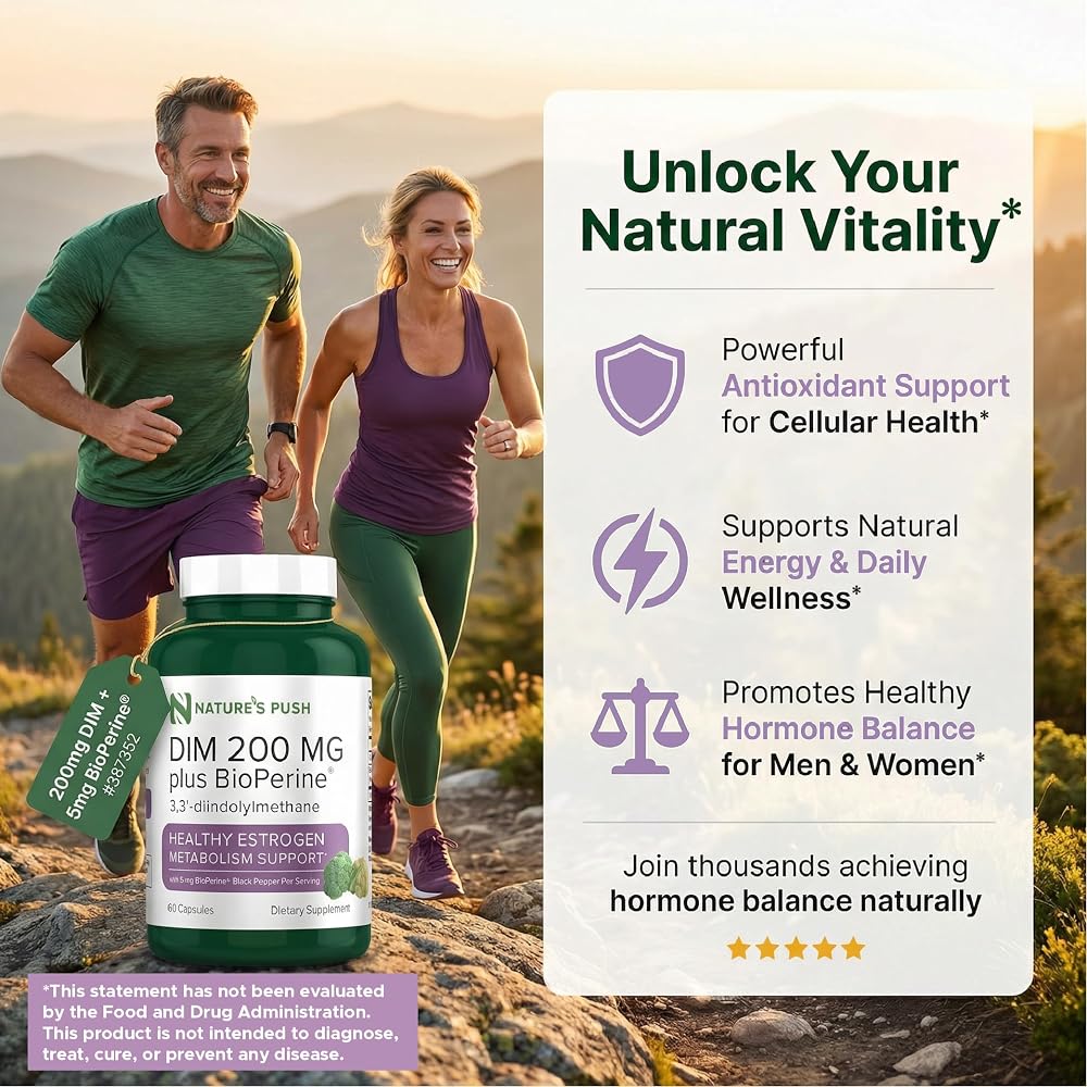 Nature's Push DIM 200mg Estrogen Balance - 60 Capsules - image 4