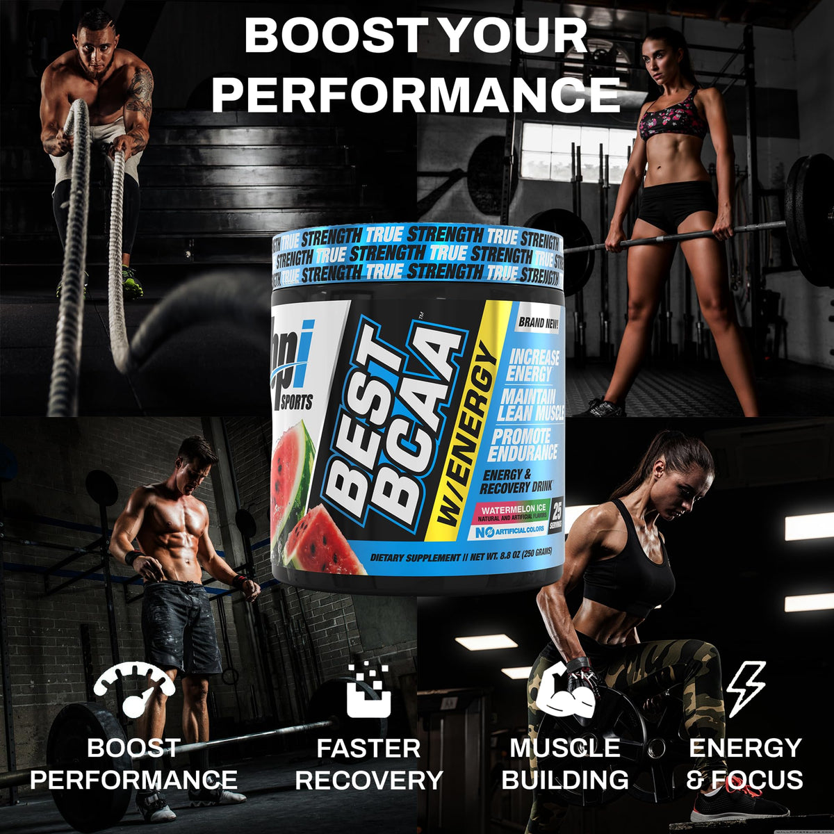 BPI Sports Best BCAA Powder Watermelon Ice - 25 Servings - image 3