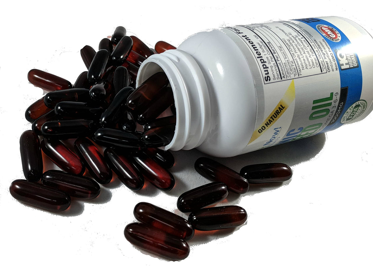 Vitalité Now! Organic Flaxseed Oil Softgels - Premium