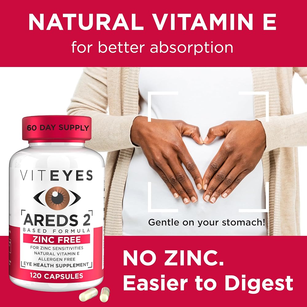 Viteyes AREDS 2 Zinc Free Macular Support - 120 Capsules - image 6