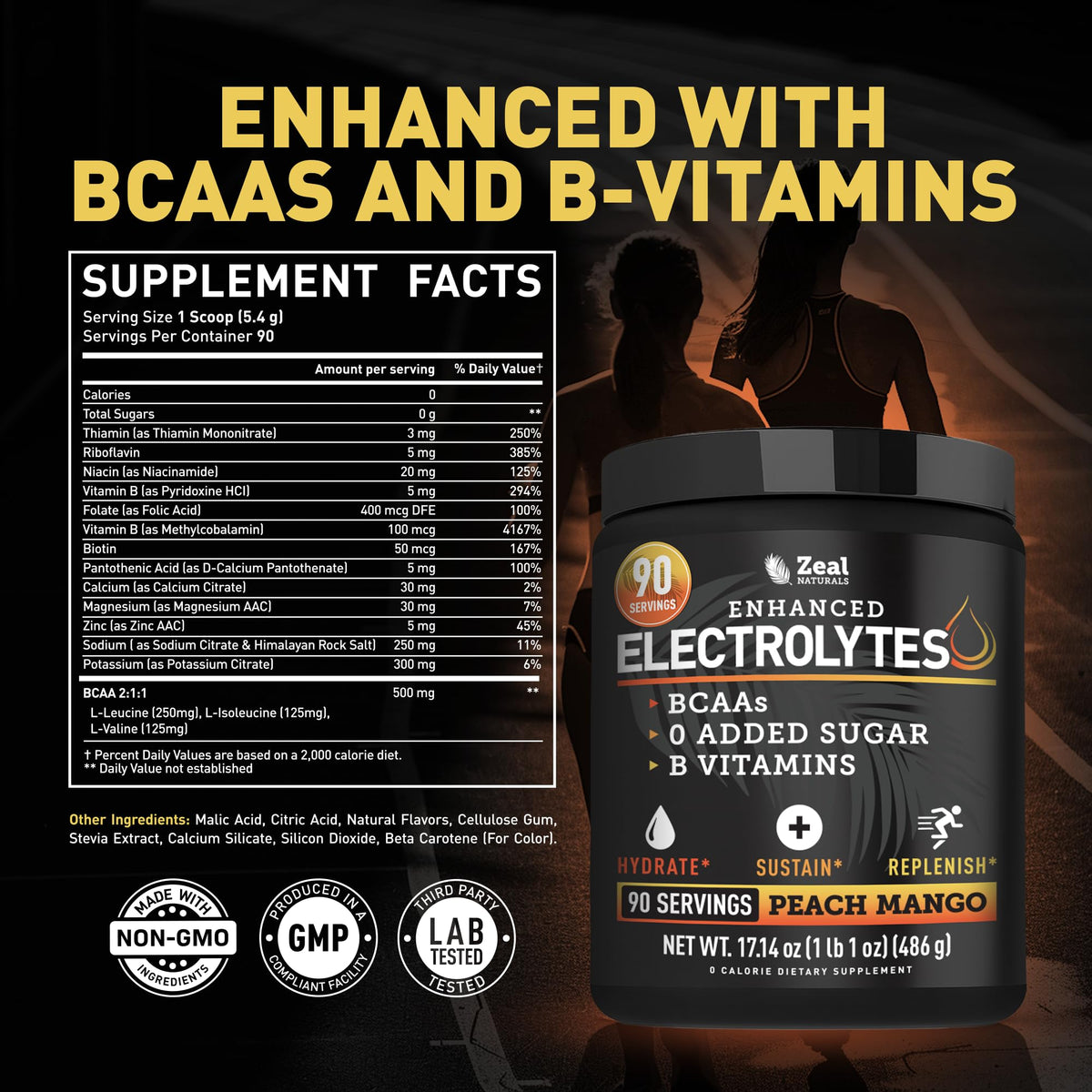 Zeal Naturals Electrolyte Powder - 90 Servings