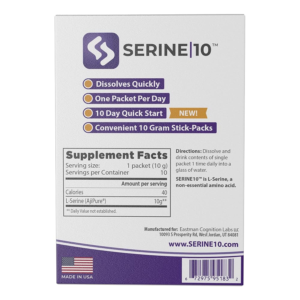 SERINE 10 SERINE10 L-Serine Nootropics Packets - Support Brain Health - image 9