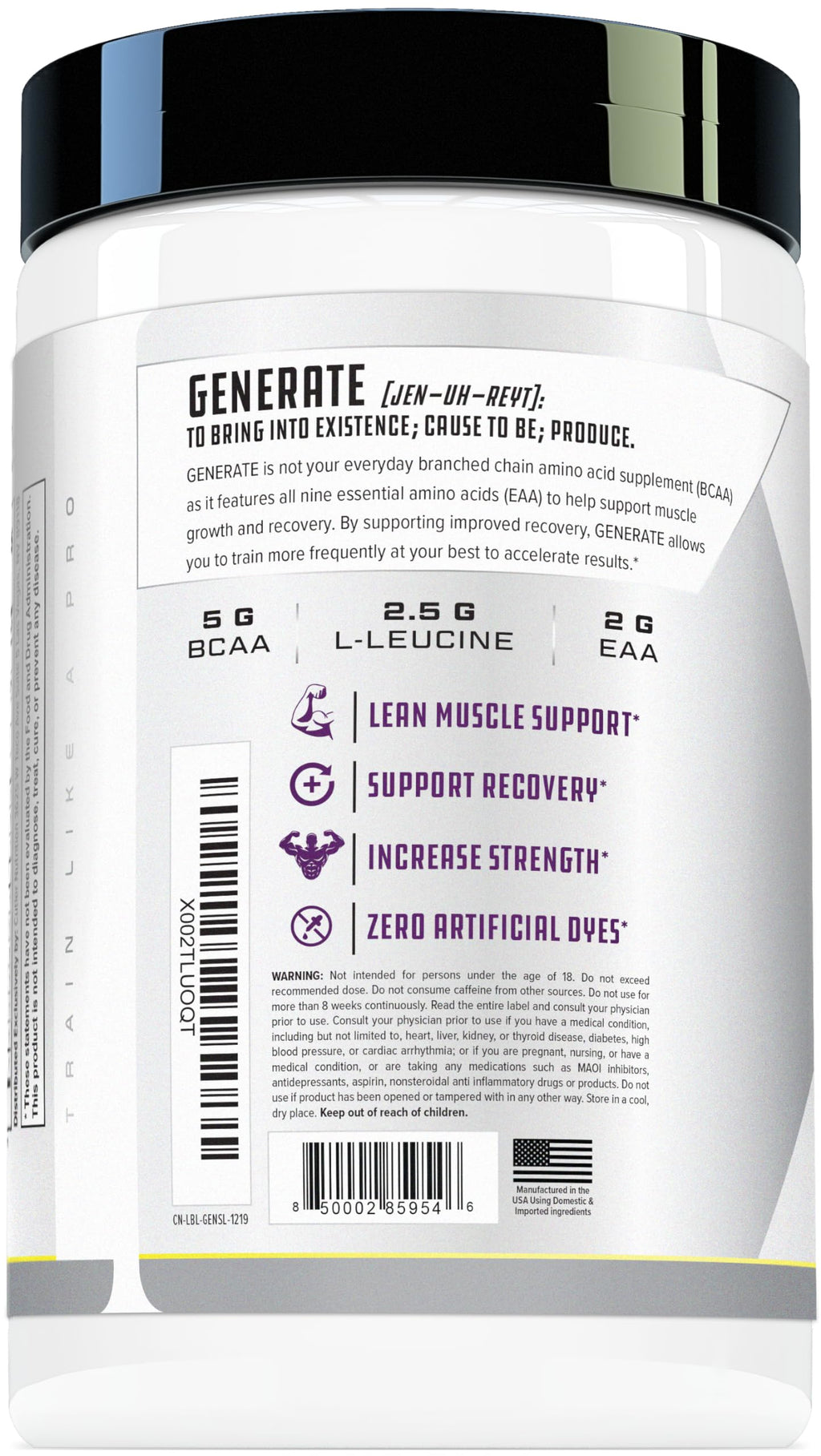 Cutler Nutrition Generate Amino Powder
