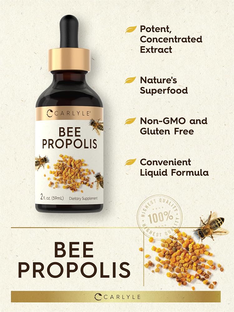 Carlyle Bee Propolis Tincture Drops Liquid Extract - 2 Fl Oz - image 4