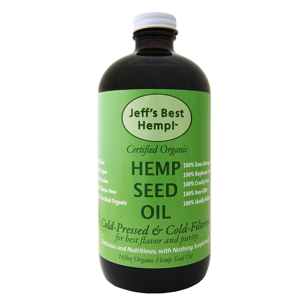 Jeff's Best Hemp! Raw Organic Hemp Seed Oil - 6 Pack