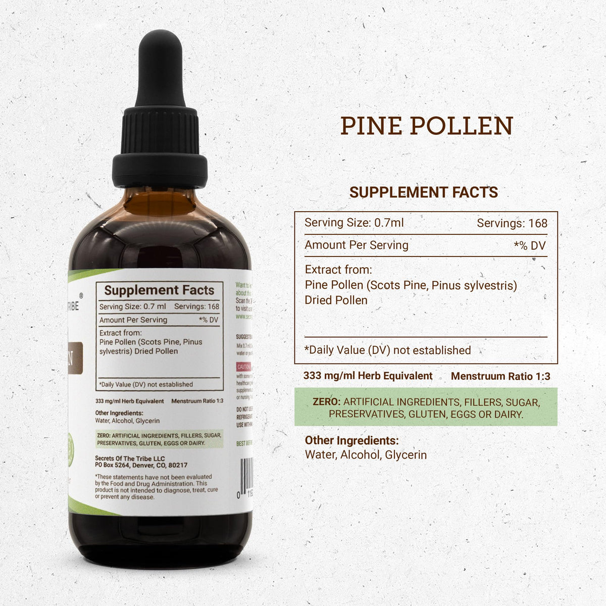 Secrets of the Tribe Pine Pollen Tincture Alcohol Extract