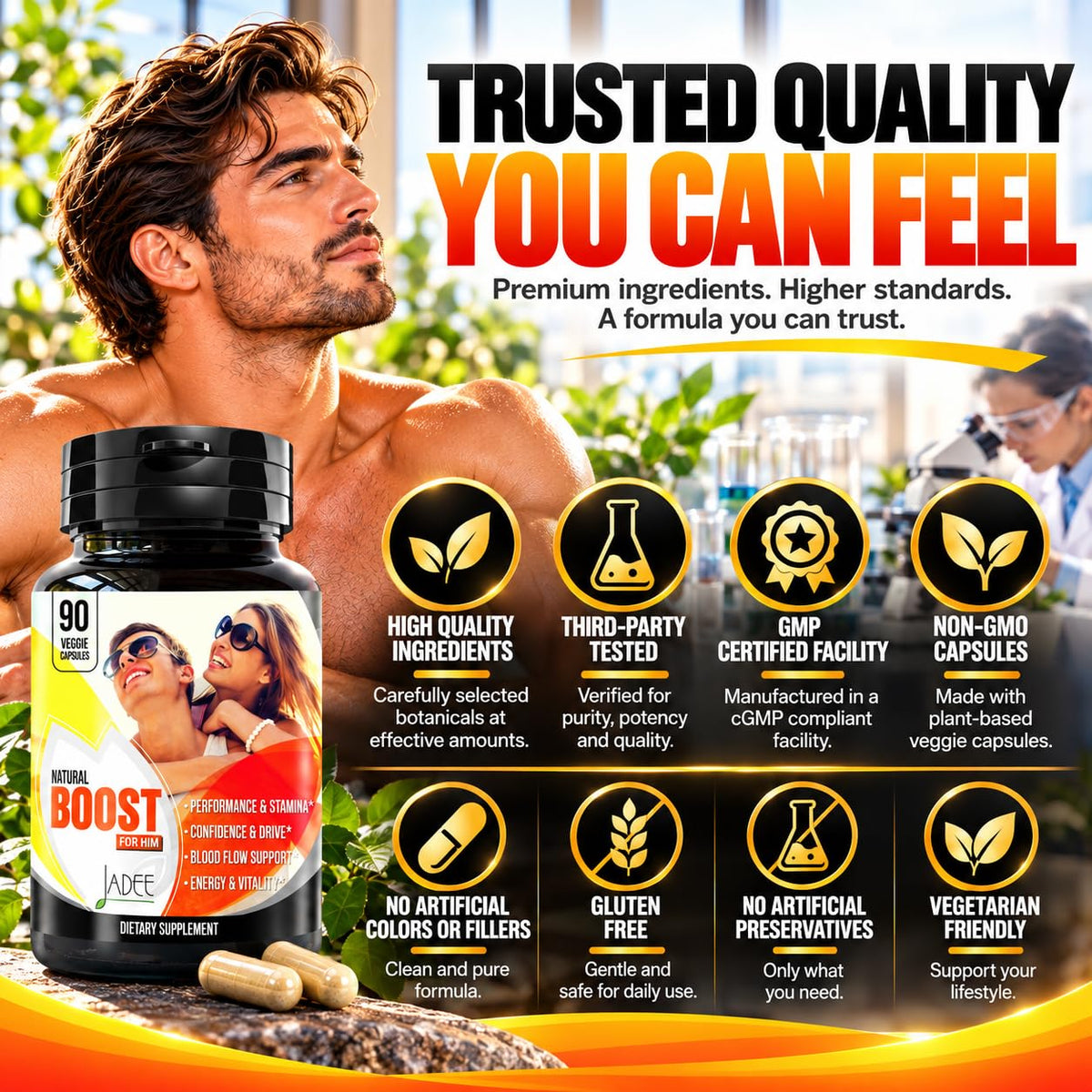 Jadee Male Performance Supplement - 90 Capsules - image 7