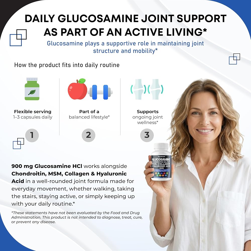 GUDOMET Glucosamine Complex 1,410 mg Joint Support - 150 Capsules - image 5