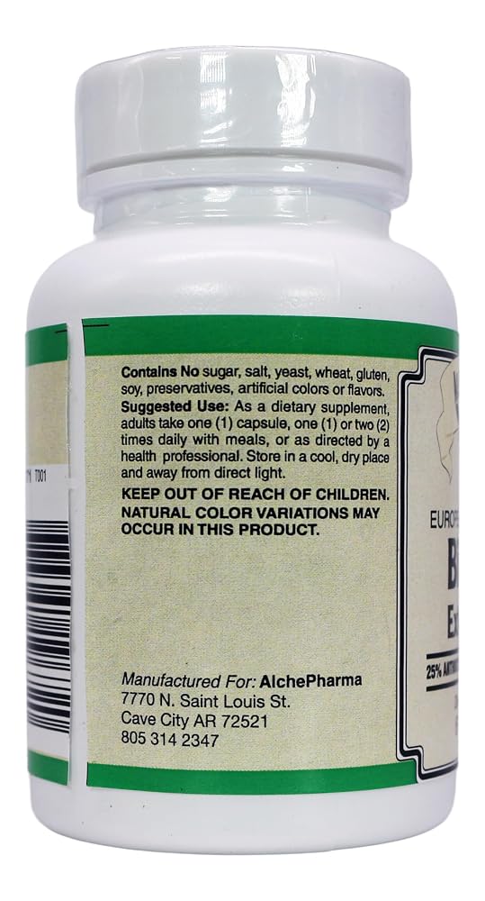 AlchePharma Euromed Bilberry Extract with Grape Skin - 60 Capsules - image 4