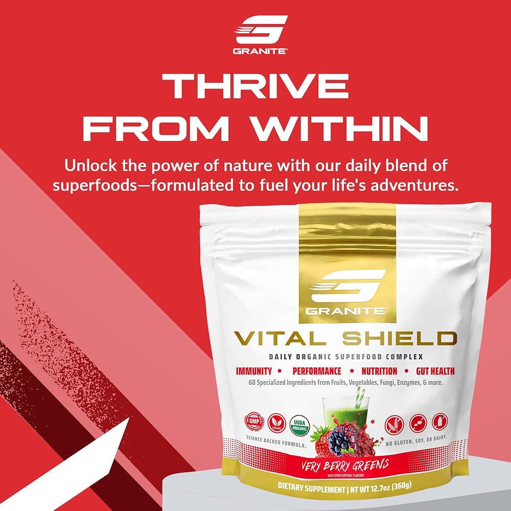 Granite Supplements Vital Shield - (30 Servings) Greens Superfood