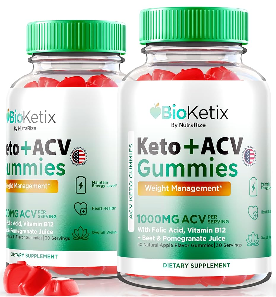NutraRize Bioketix Keto ACV Gummies Weight Loss Support - 120 Gummies