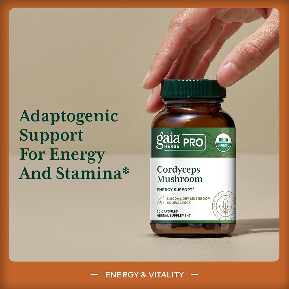 Gaia Herbs PRO Cordyceps Mushroom - 60 Capsules - image 3
